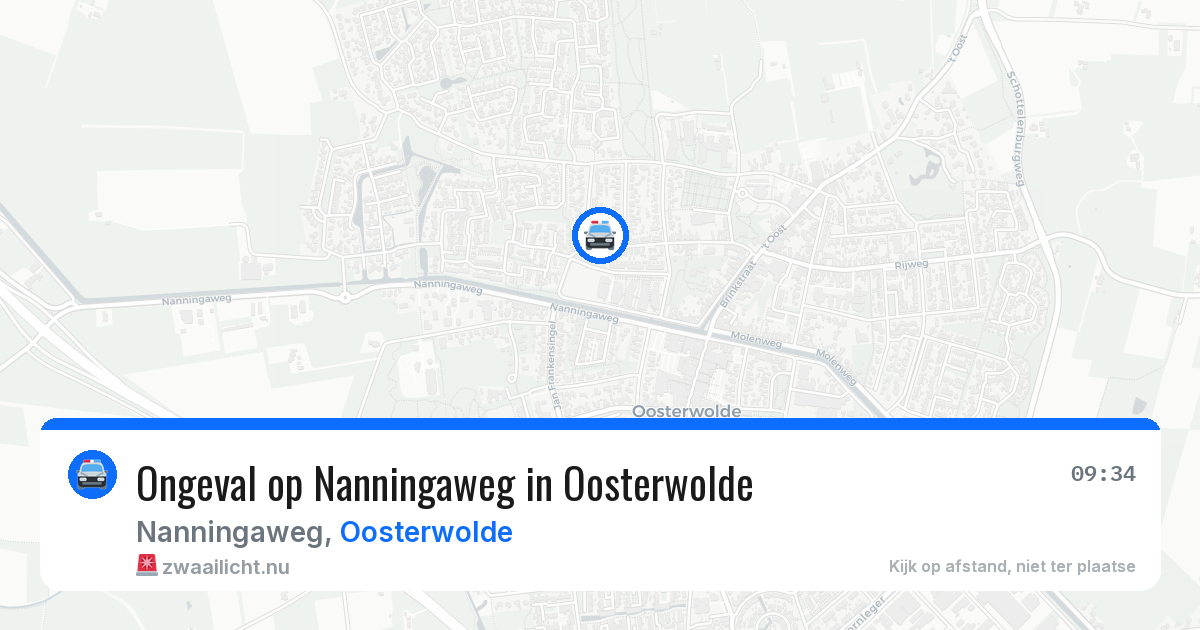 Ongeval op Nanningaweg in Oosterwolde — 31 mrt 2026