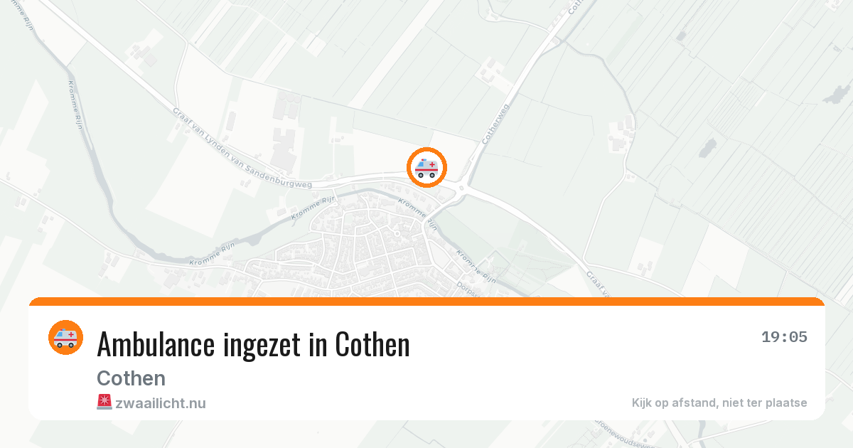 Ambulance ingezet in Cothen — 27 jun 2026