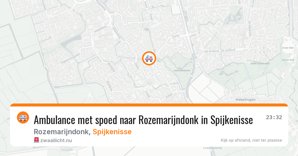 Ambulance met spoed naar Rozemarijndonk in Spijkenisse — 10 jul 2026