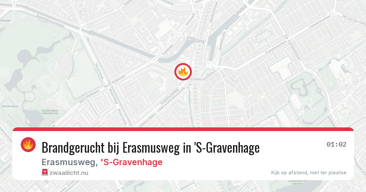 Brandgerucht bij Erasmusweg in 'S-Gravenhage — 12 mrt 2026