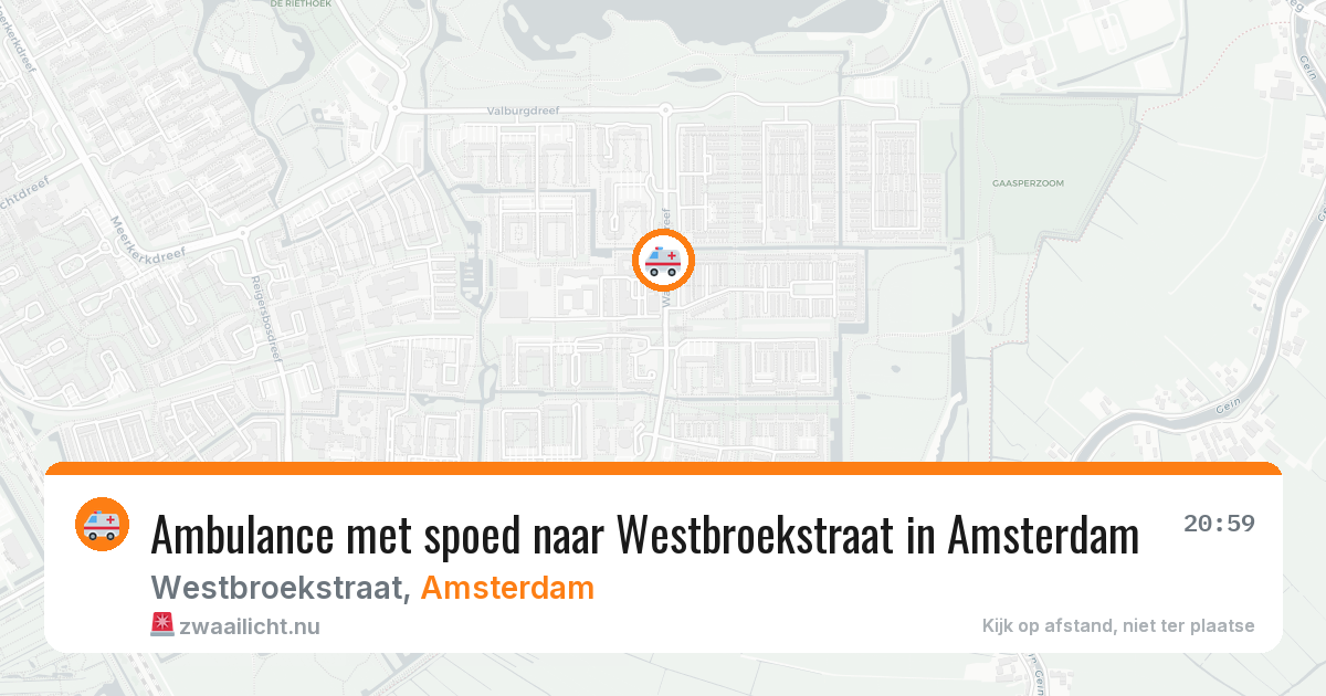 Ambulance met spoed naar Westbroekstraat in Amsterdam — 5 jun 2026