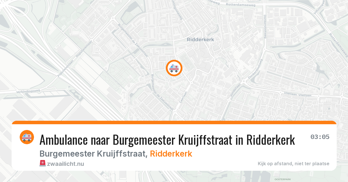 Ambulance naar Burgemeester Kruijffstraat in Ridderkerk — 24 jan 2026