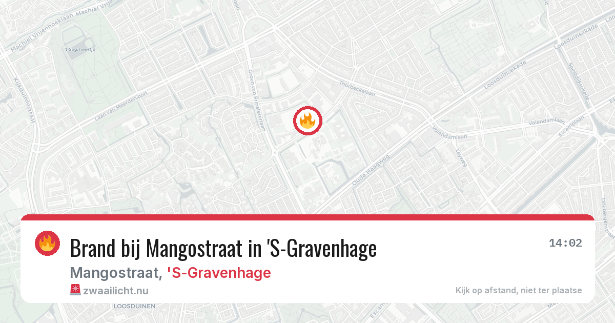 Brand bij Mangostraat in 'S-Gravenhage — 19 mei 2026