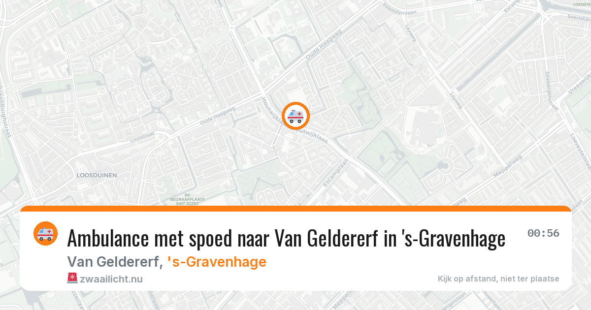 Ambulance met spoed naar Van Geldererf in 's-Gravenhage — 15 jul 2026