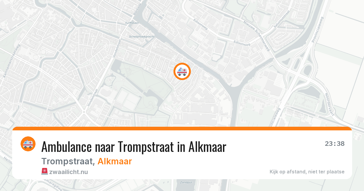 Ambulance naar Trompstraat in Alkmaar — 25 jul 2026