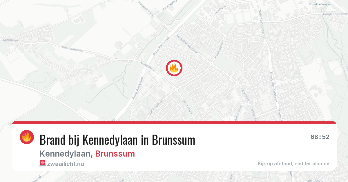 Brand bij Kennedylaan in Brunssum — 12 jul 2026