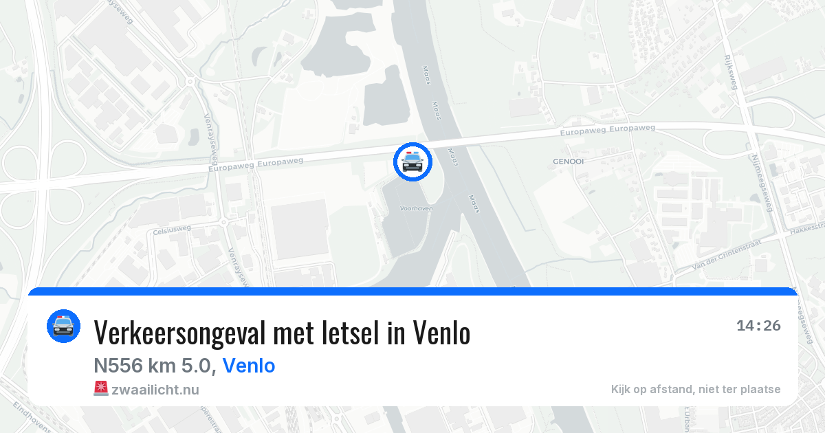Verkeersongeval met letsel in Venlo — 9 jul 2026