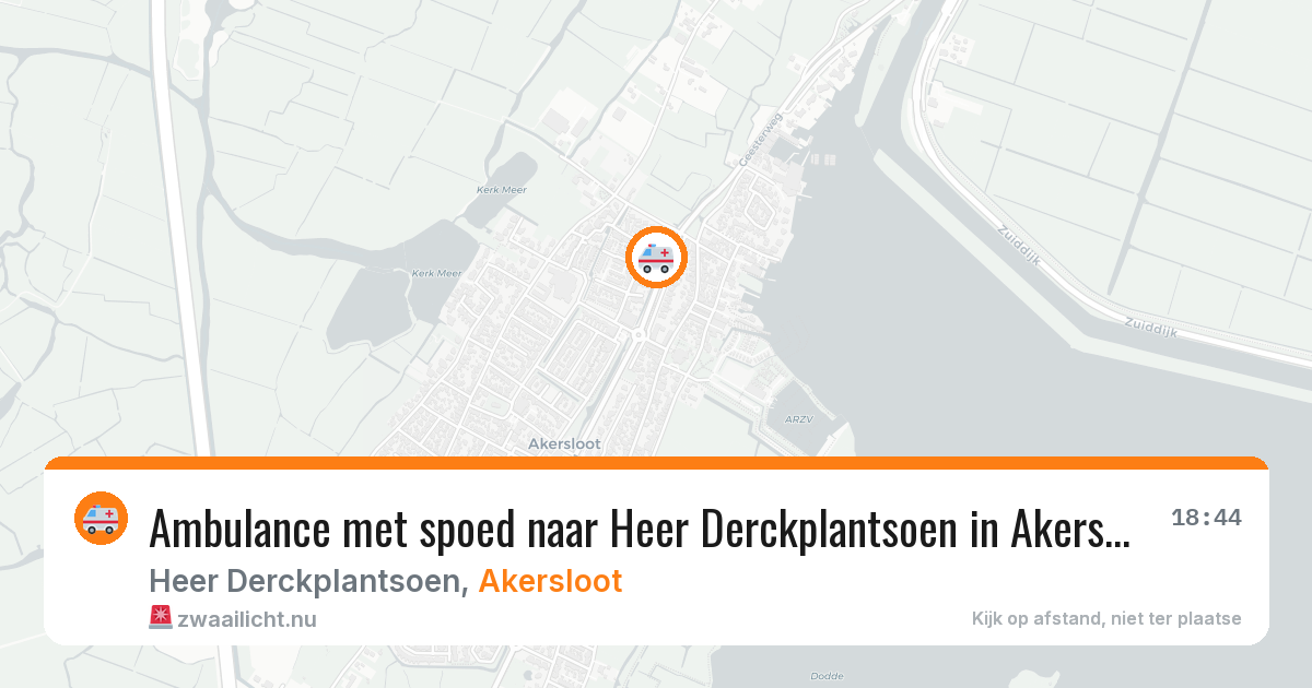 Ambulance met spoed naar Heer Derckplantsoen in Akersloot — 21 apr 2026