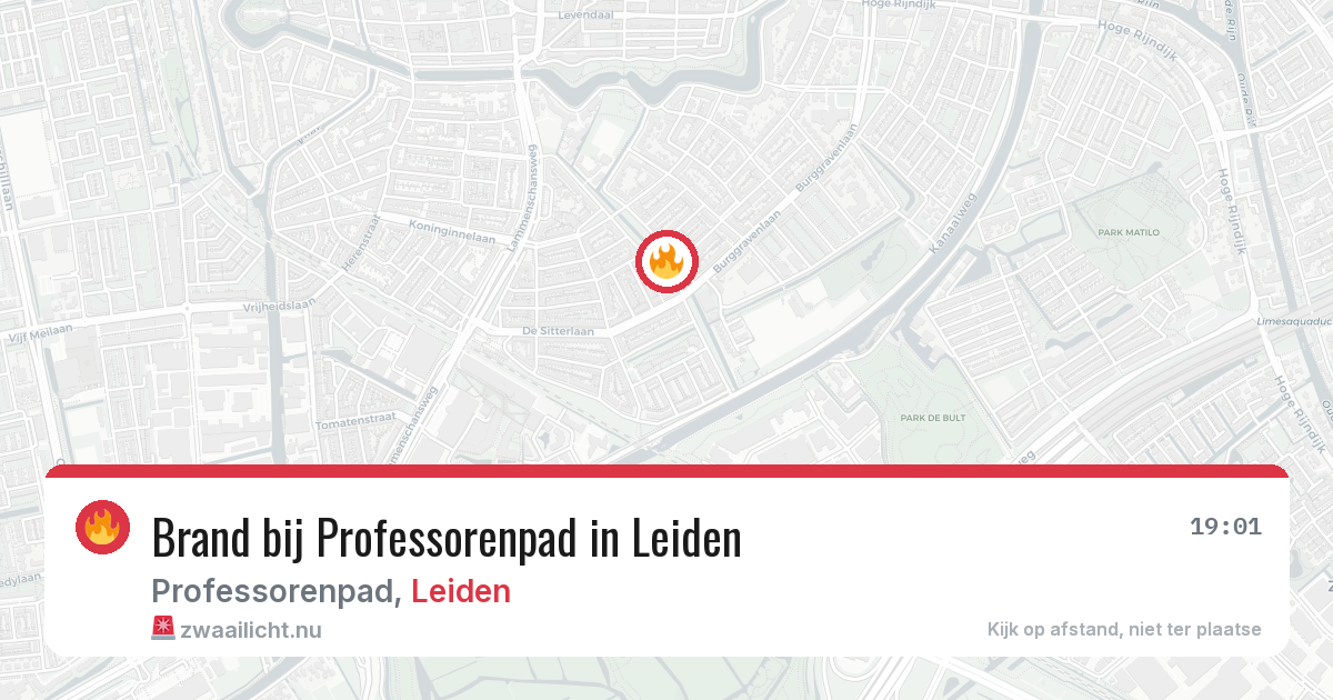 Brand bij Professorenpad in Leiden — 12 mei 2026