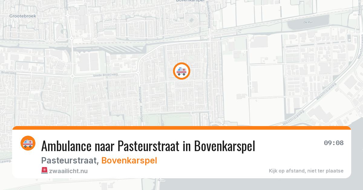 Ambulance naar Pasteurstraat in Bovenkarspel — 23 jul 2026