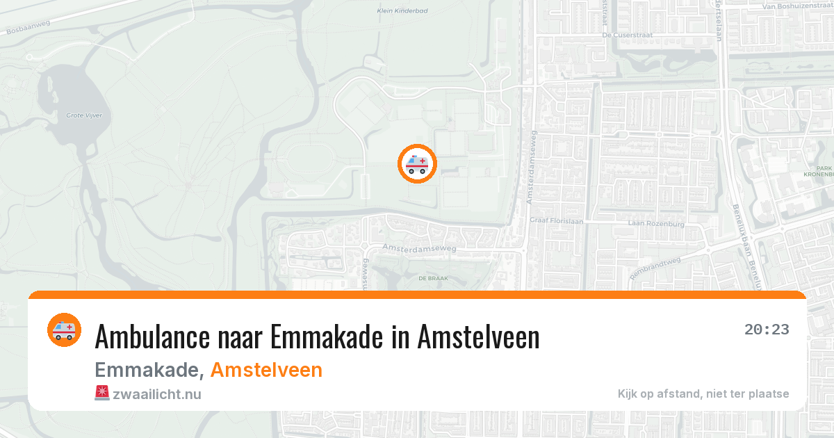 Ambulance naar Emmakade in Amstelveen — 14 jul 2026
