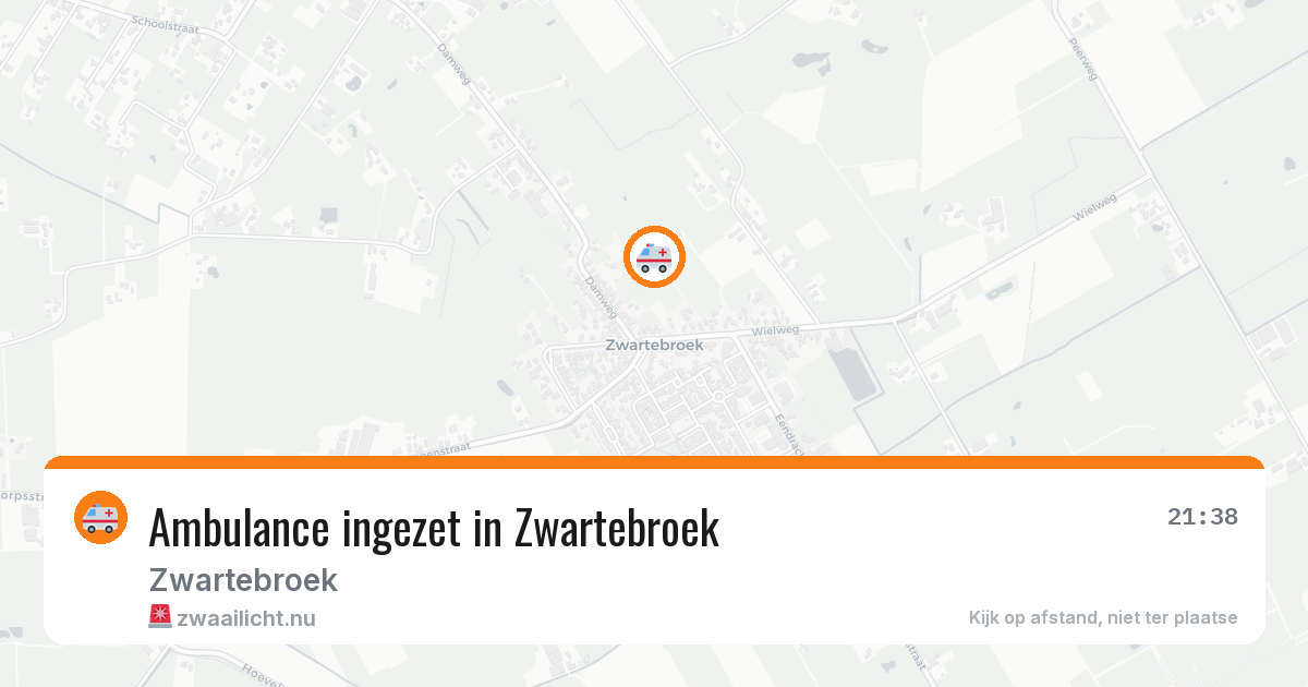 Ambulance ingezet in Zwartebroek — 3 apr 2026