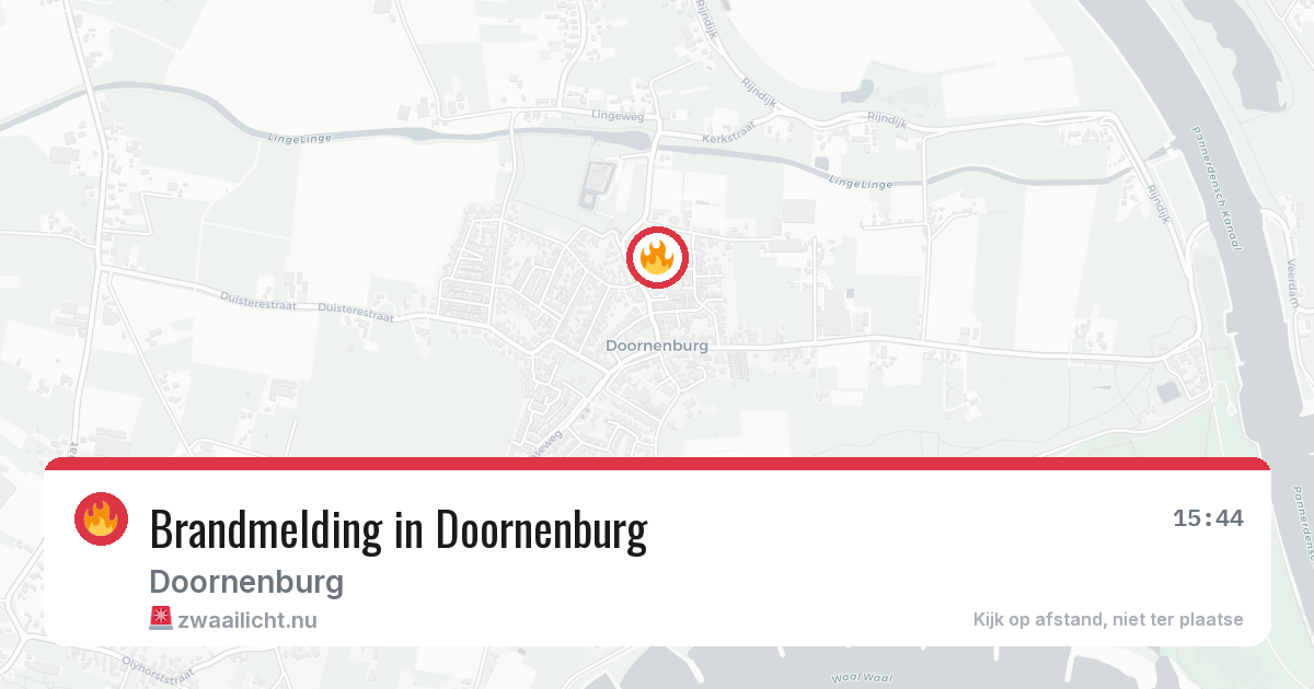 Brandmelding in Doornenburg — 21 mei 2026