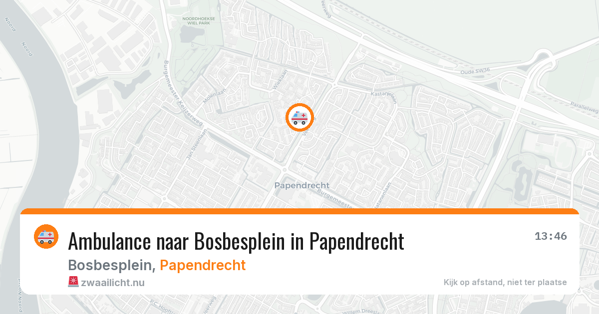 Ambulance naar Bosbesplein in Papendrecht — 20 mrt 2026