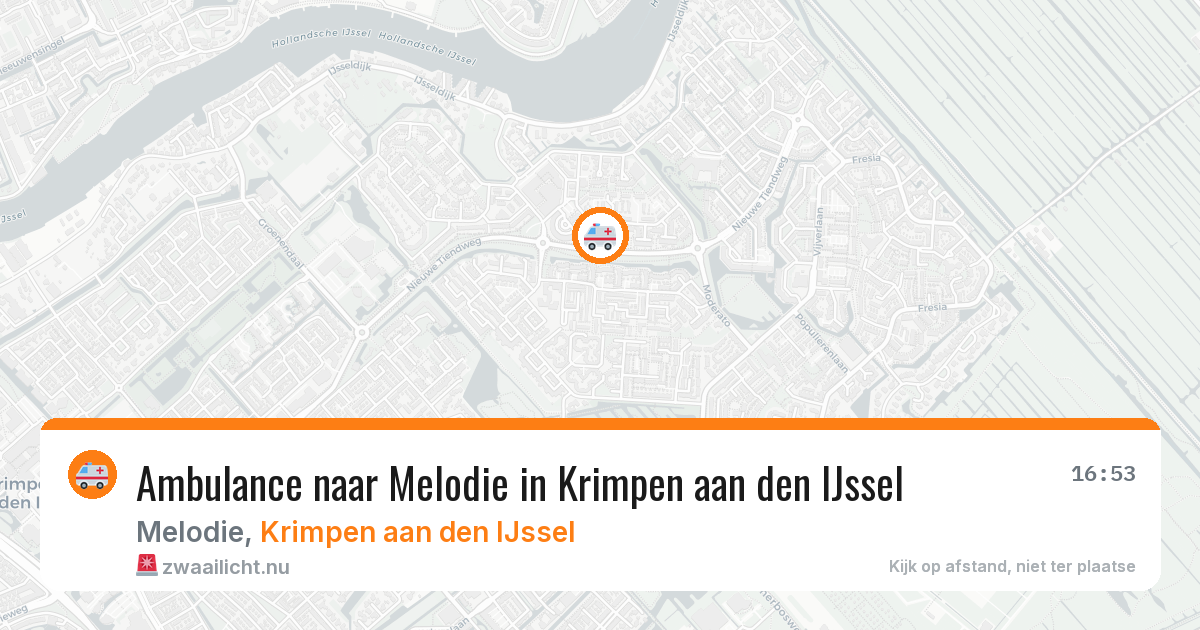 Ambulance naar Melodie in Krimpen aan den IJssel — 10 jul 2026