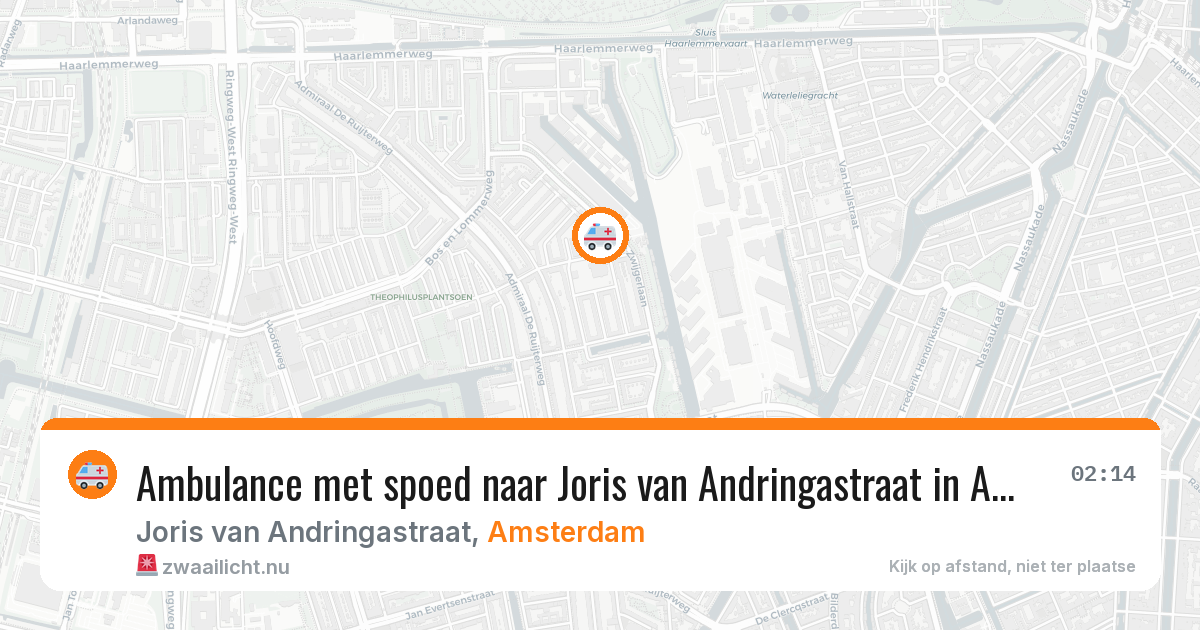 Ambulance met spoed naar Joris van Andringastraat in Amsterdam — 27 mrt 2026