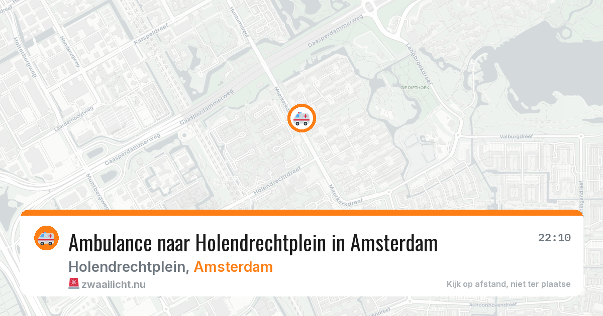 Ambulance naar Holendrechtplein in Amsterdam — 11 jul 2026