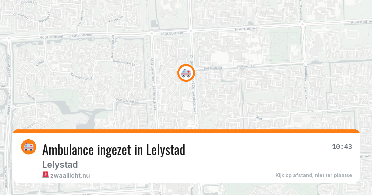 Ambulance ingezet in Lelystad — 24 mei 2026