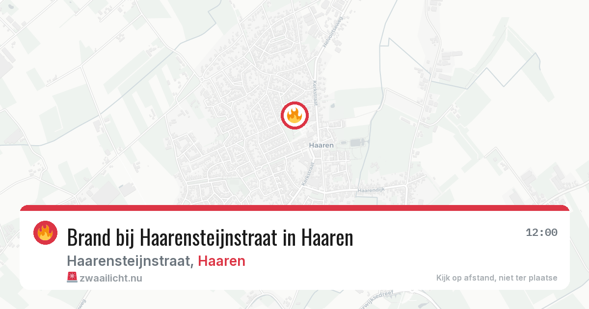 Brand bij Haarensteijnstraat in Haaren — 5 jul 2026