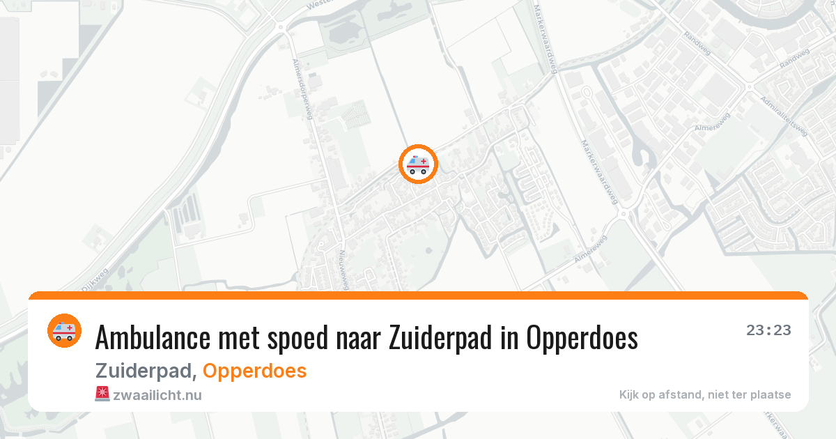 Ambulance met spoed naar Zuiderpad in Opperdoes — 13 mrt 2026