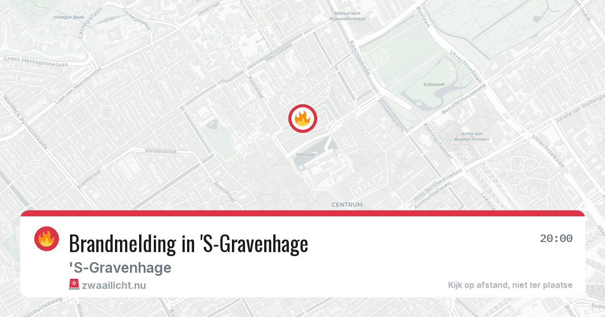 Brandmelding in 'S-Gravenhage — 28 mei 2026