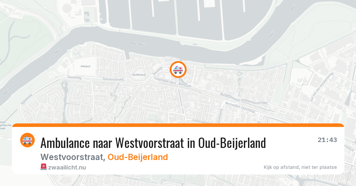 Ambulance naar Westvoorstraat in Oud-Beijerland — 10 jul 2026