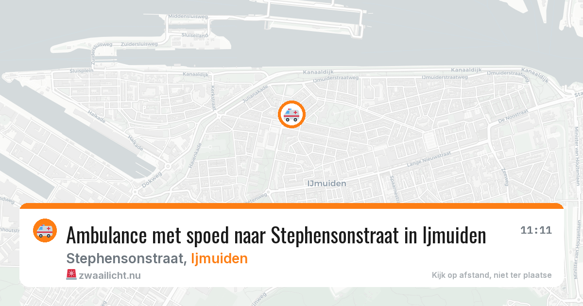 Ambulance met spoed naar Stephensonstraat in Ijmuiden — 21 mrt 2026