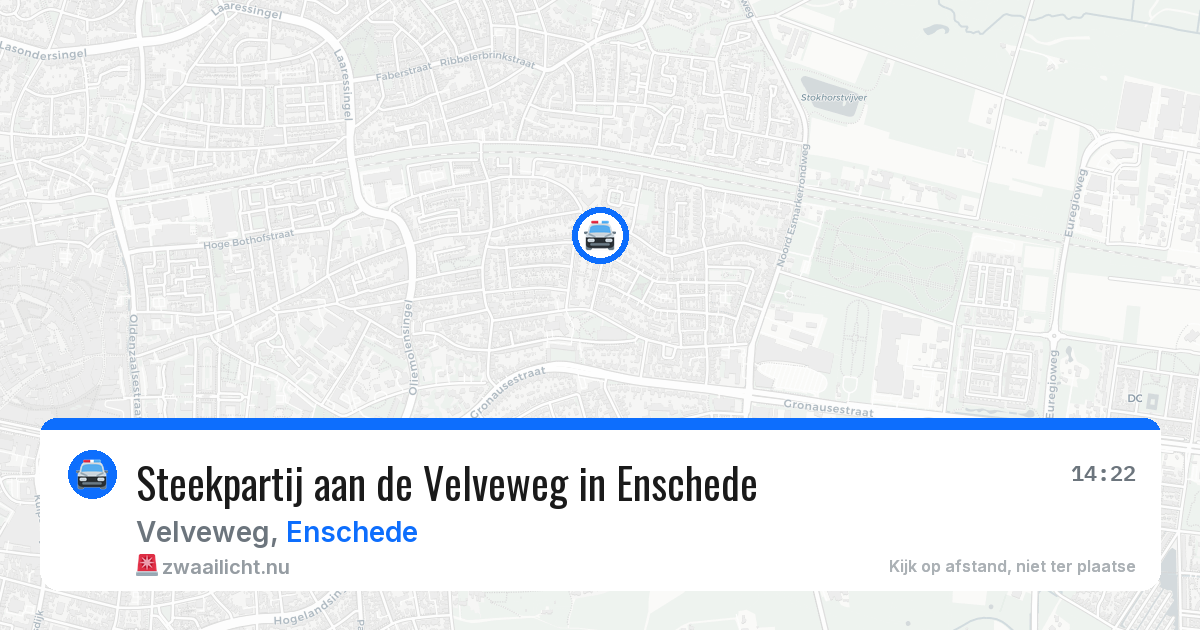 Steekpartij aan de Velveweg in Enschede — 24 jan 2026