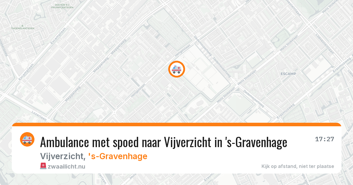 Ambulance met spoed naar Vijverzicht in 's-Gravenhage — 27 apr 2026