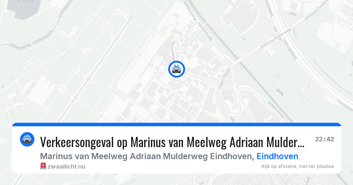 Verkeersongeval op Marinus van Meelweg Adriaan Mulderweg Eindhoven in Eindhoven — 10 jul 2026