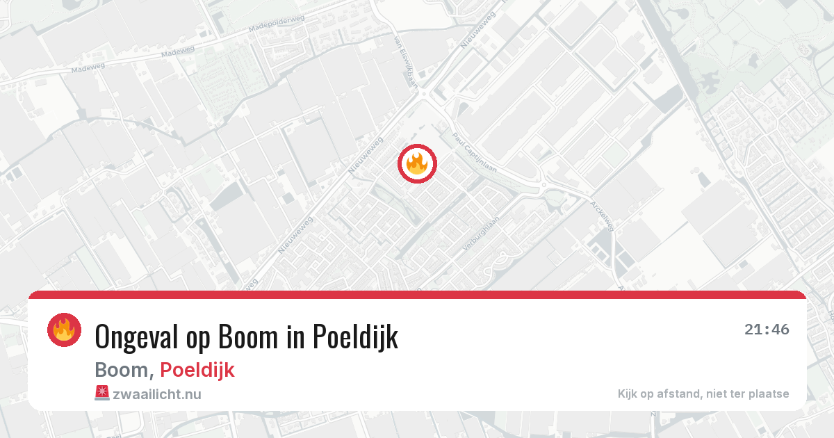Ongeval op Boom in Poeldijk — 11 mei 2026