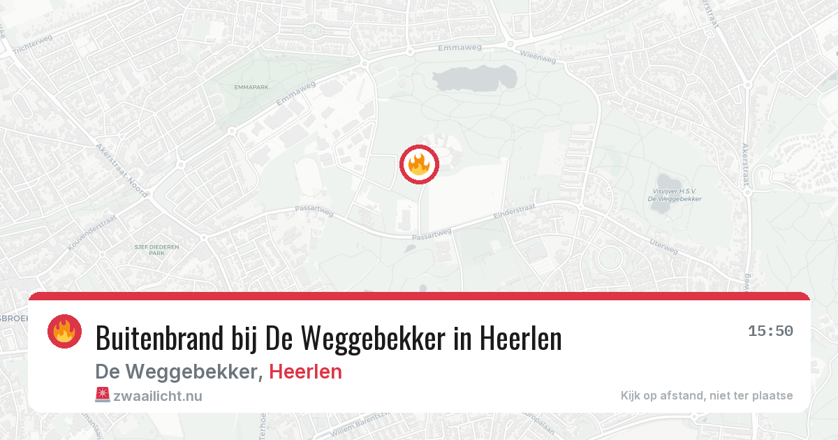 Buitenbrand bij De Weggebekker in Heerlen — 10 jul 2026