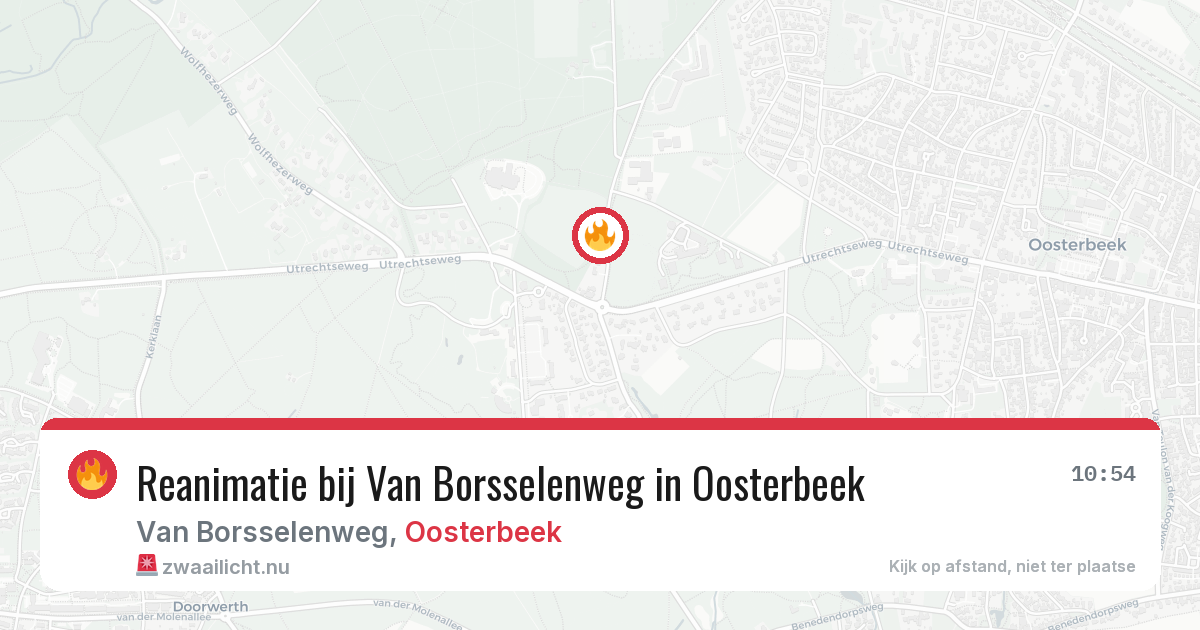 Reanimatie bij Van Borsselenweg in Oosterbeek — 19 jul 2026