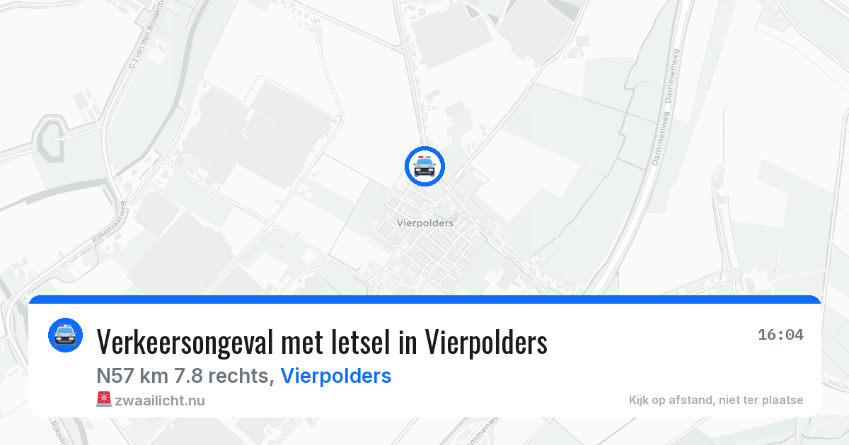 Verkeersongeval met letsel in Vierpolders — 13 mrt 2026