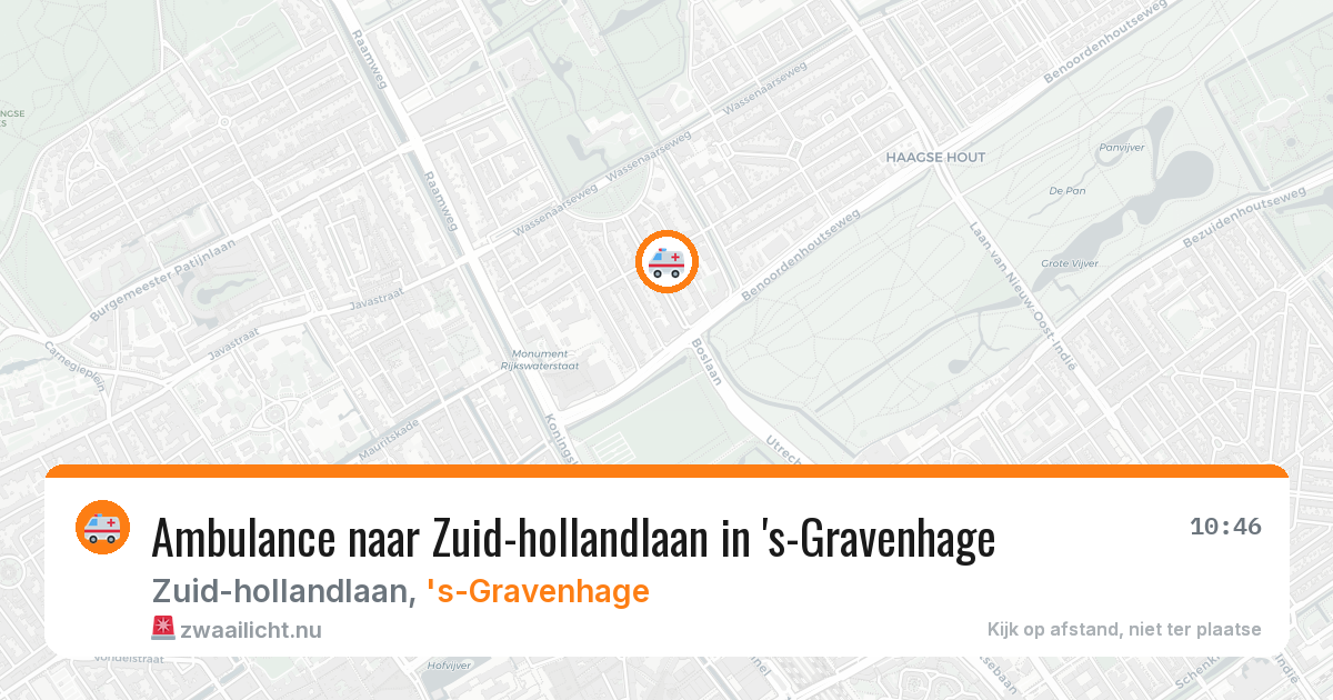 Ambulance naar Zuid-hollandlaan in 's-Gravenhage — 8 jun 2026