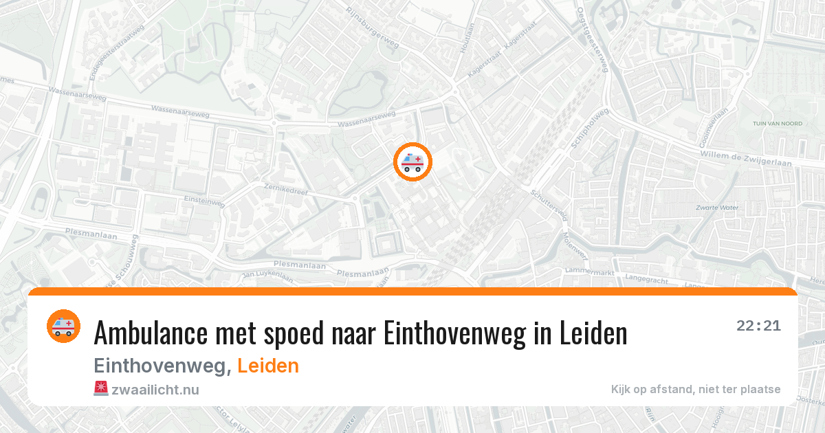 Ambulance met spoed naar Einthovenweg in Leiden — 22 mei 2026