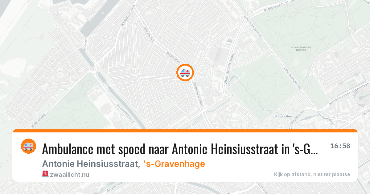 Ambulance met spoed naar Antonie Heinsiusstraat in 's-Gravenhage — 1 jun 2026