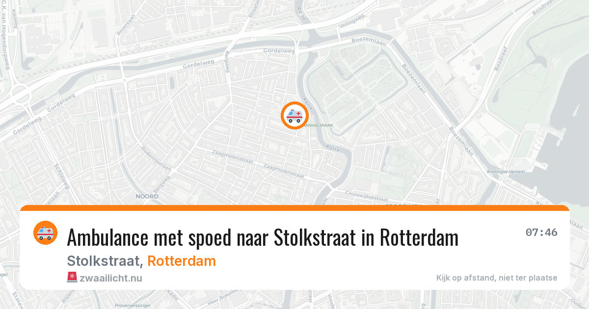Ambulance met spoed naar Stolkstraat in Rotterdam — 20 mrt 2026