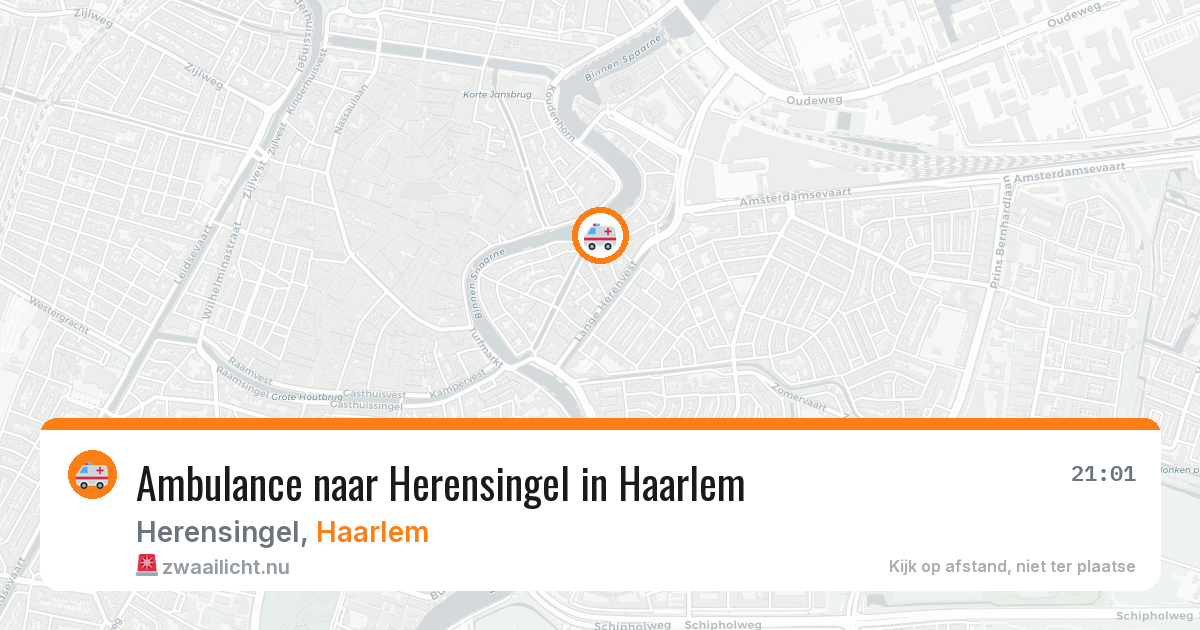 Ambulance naar Herensingel in Haarlem — 12 apr 2026