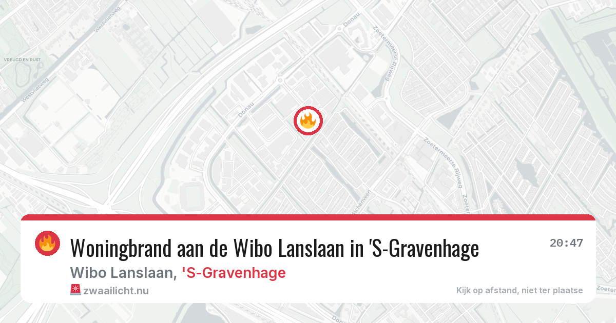 Woningbrand aan de Wibo Lanslaan in 'S-Gravenhage — 6 apr 2026