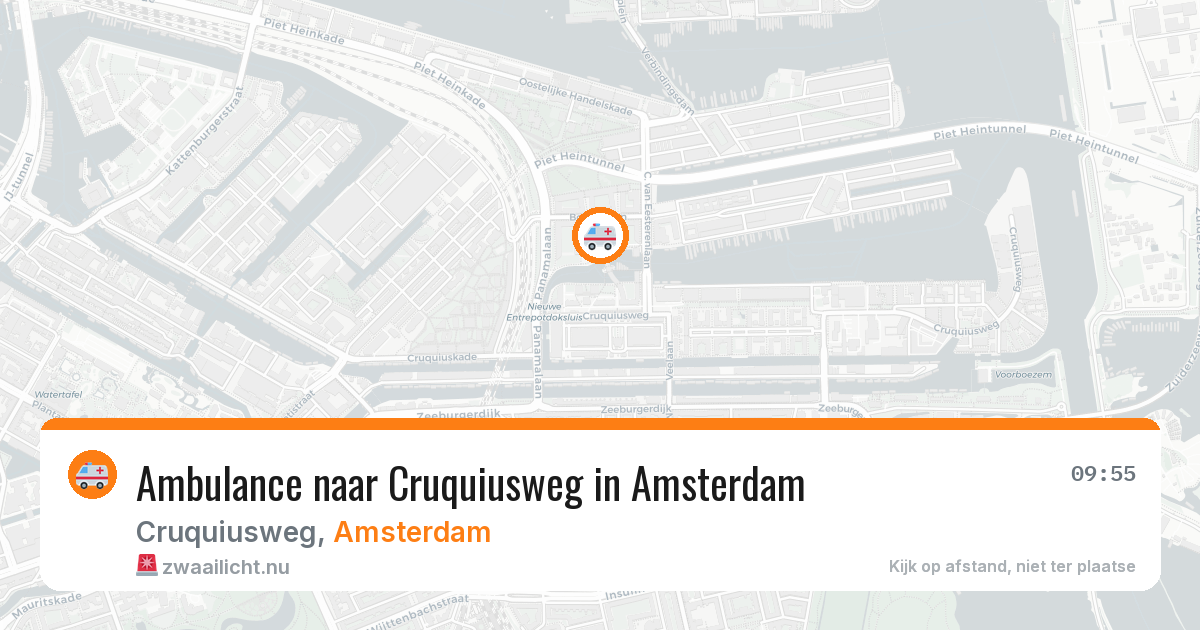 Ambulance naar Cruquiusweg in Amsterdam — 16 jul 2026