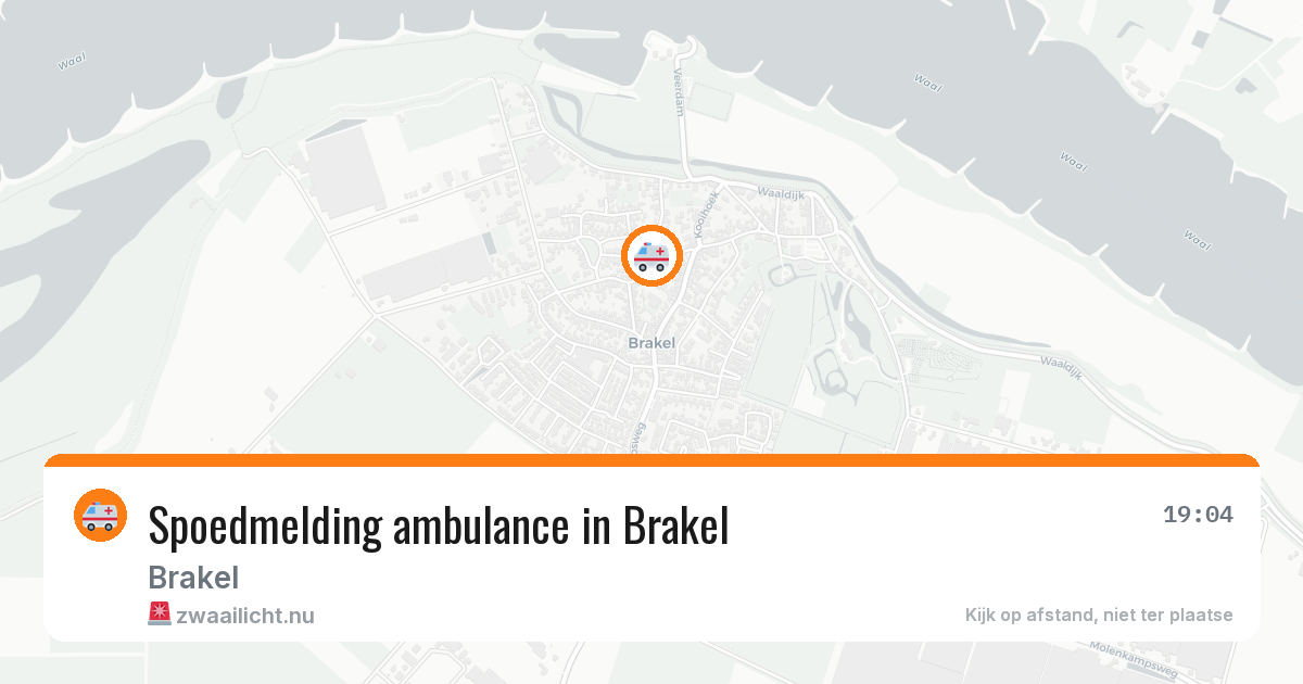 Spoedmelding ambulance in Brakel — 18 mrt 2026