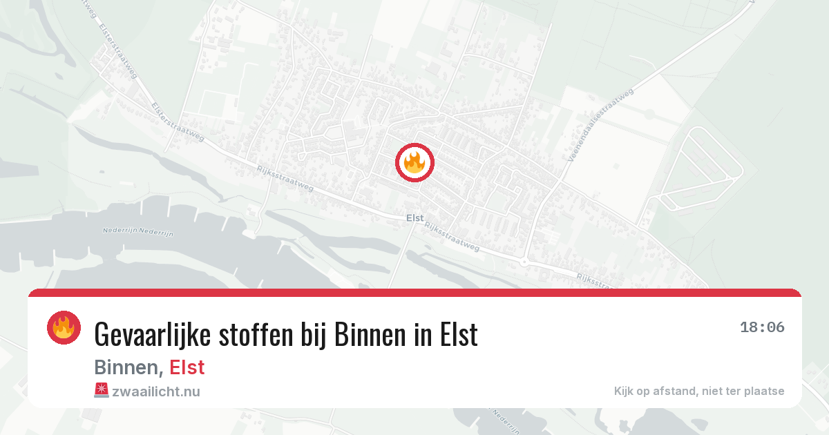 Gevaarlijke stoffen bij Binnen in Elst — 23 mrt 2026