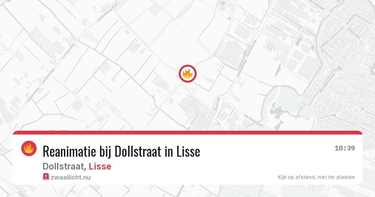 Reanimatie bij Dollstraat in Lisse — 23 feb 2026