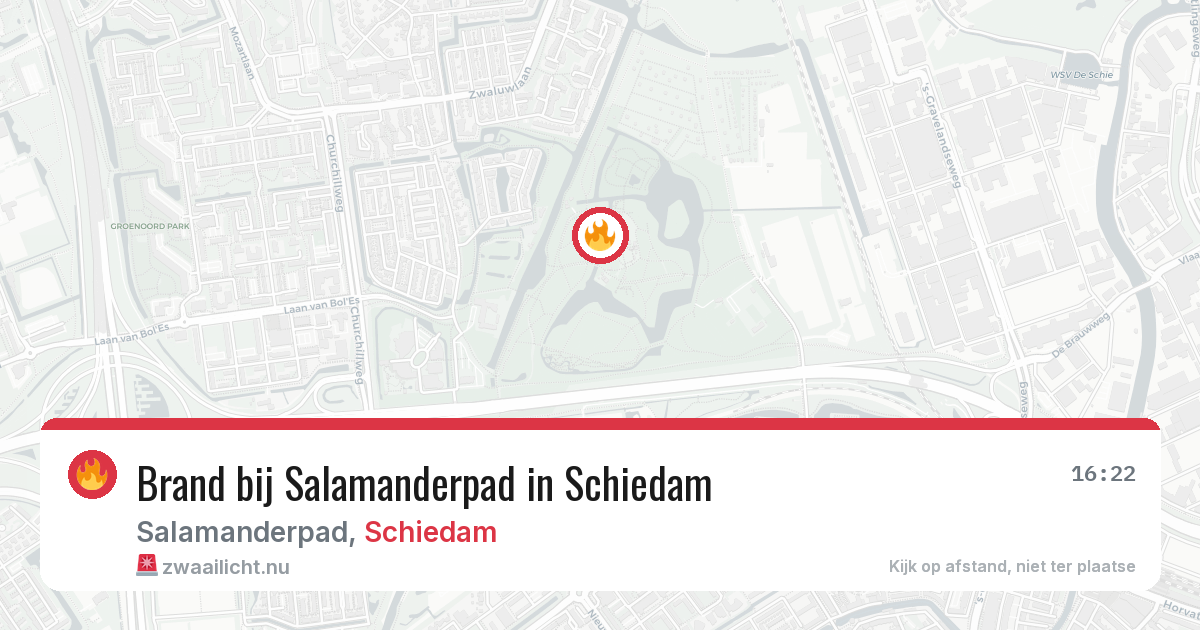 Brand bij Salamanderpad in Schiedam — 25 jul 2026