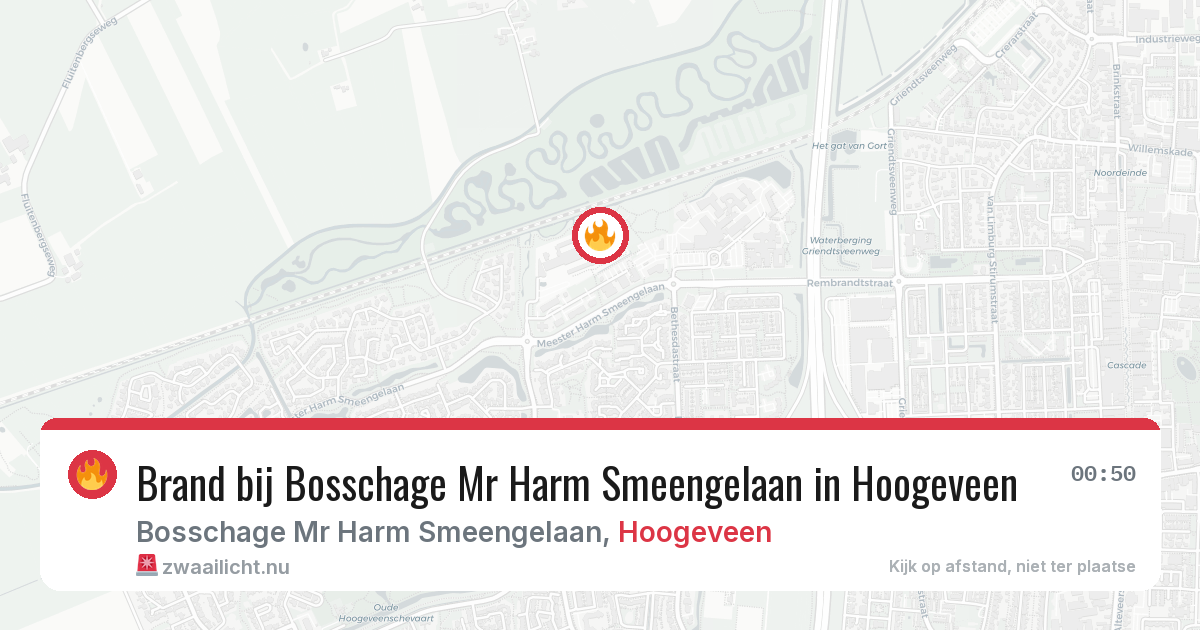 Brand bij Bosschage Mr Harm Smeengelaan in Hoogeveen — 19 jul 2026