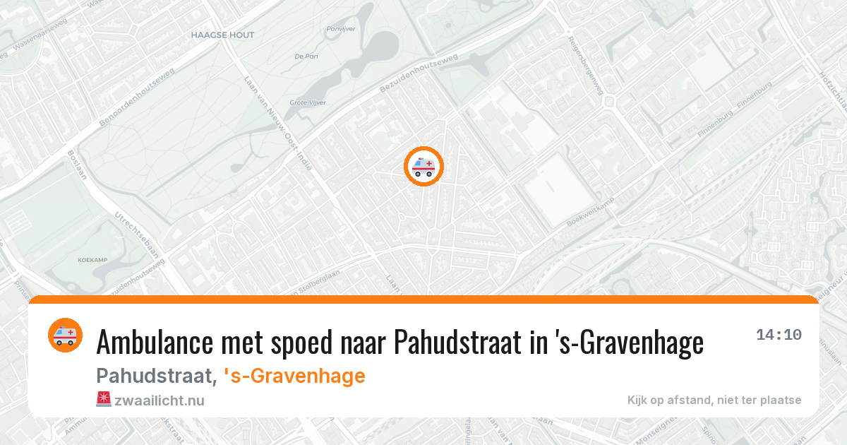 Ambulance met spoed naar Pahudstraat in 's-Gravenhage — 21 jul 2026