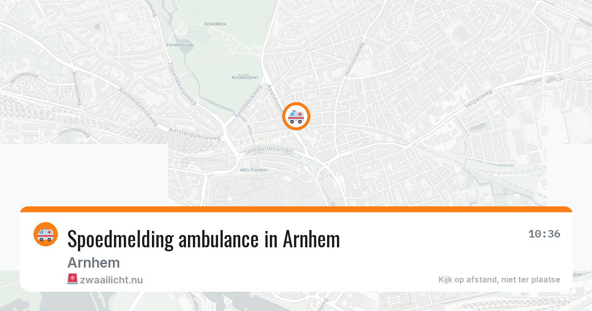 Spoedmelding ambulance in Arnhem — 10 jul 2026