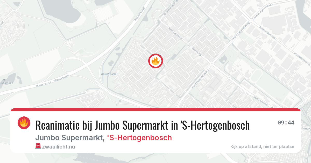 Reanimatie bij Jumbo Supermarkt in 'S-Hertogenbosch — 8 mrt 2026