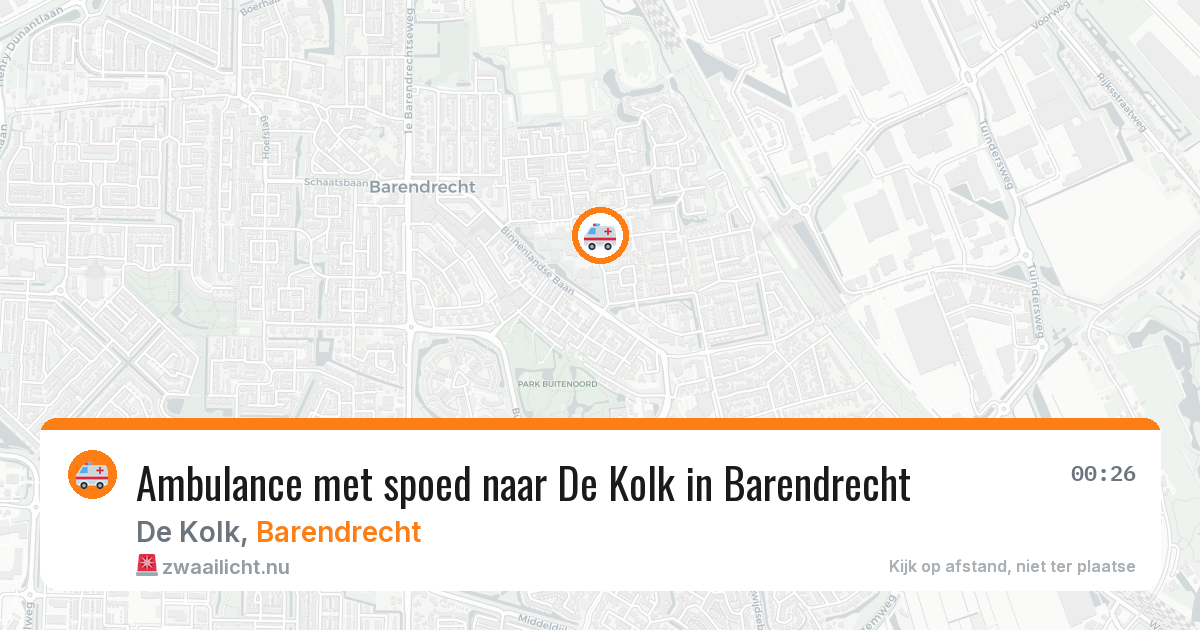 Ambulance met spoed naar De Kolk in Barendrecht — 25 jul 2026